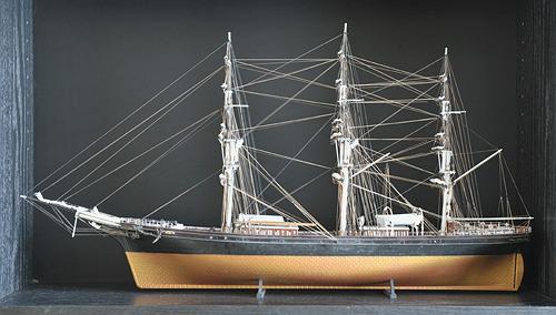 Still to do: ratlines, pinrail ropes, furring, captain's gig, flags, crew, remove portholes